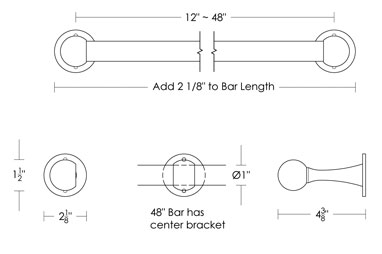 Yale Club Extended Towel Bar